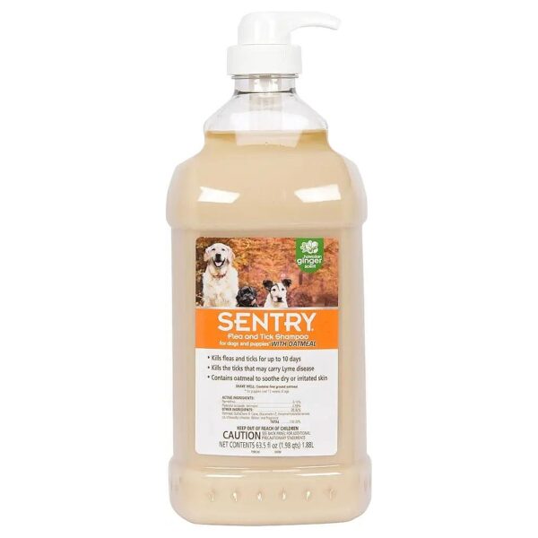 Flea and Tick Shampoo with Oatmeal and Hawaiian Ginger Fragrance for Dogs