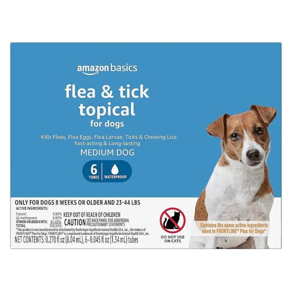 Flea and Tick Topical Treatment for Medium Dogs 23-44 Pounds 6 Count