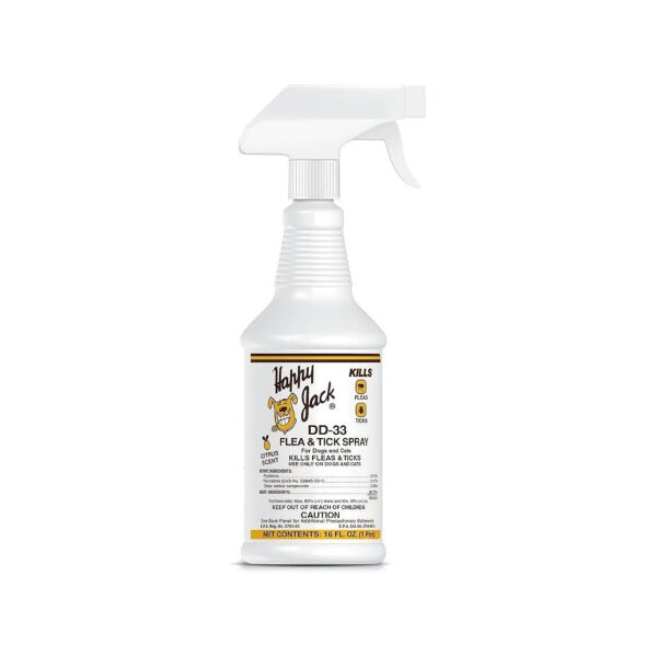 Flea and Tick Treatment Spray for Adult Dogs, Puppies, and Cats with 16 oz Volume