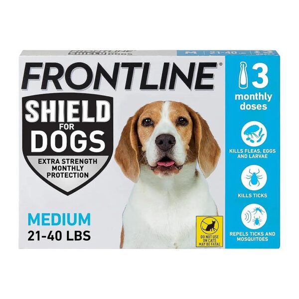 Flea and Tick Treatment for Medium Dogs 21-40 Pounds, Kills and Repels Various Pests