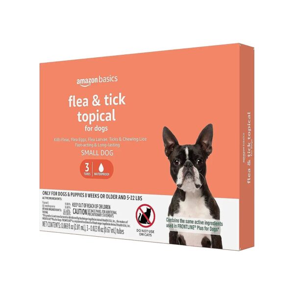 Flea and Tick Treatment for Small Dogs 5-22 Pounds, 3 Count Comprehensive Solution