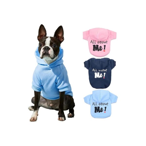 Fleece Hooded Sweatshirt for Small Dogs with Personality It's All About Me