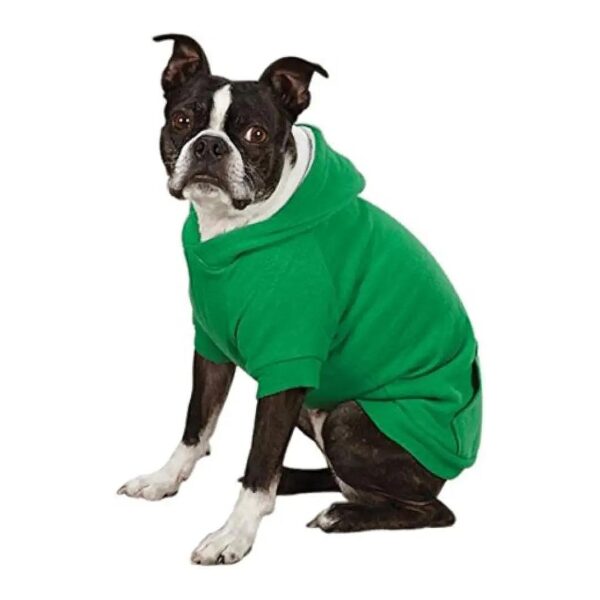 Fleece Lined Hoodie with Ribbed Sleeves for Small Medium Dogs