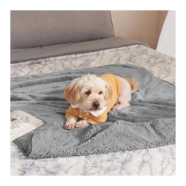 Fleece Pet Blanket with Waterproof Protection for Pet Furniture Care