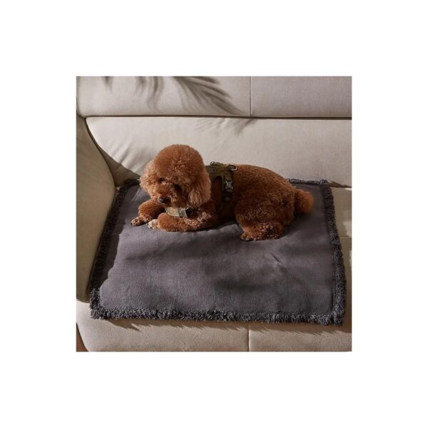 Fleece Waterproof Blanket with Plush Sherpa Side for Small Medium Size Pets