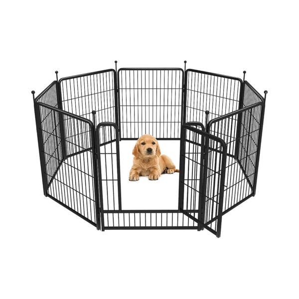 Flexible Metal Dog Playpen for Yard RV Camping with Multiple Panels