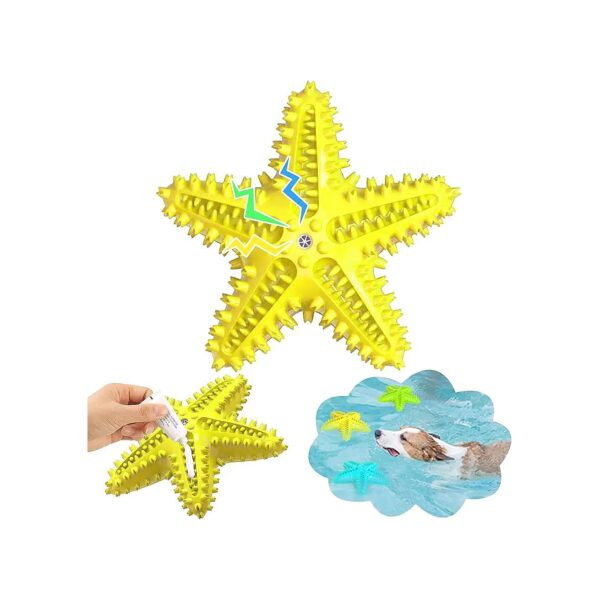 Floating and Squeaky Dog Toothbrush Toy for Fun Play and Clean Teeth