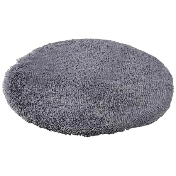 Fluffy Dark Grey Pet Kennel Mat for Small to Medium Dogs with Anti Slip Waterproof Bottom