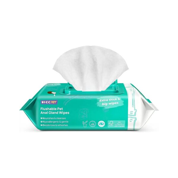 Flushable Pet Wipes for Dogs and Cats - Natural and Eco-Friendly for Hygienic Cleaning