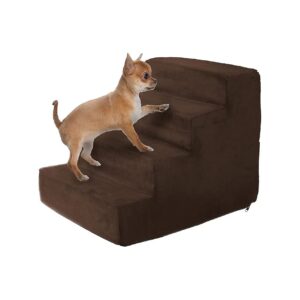 Foam Pet Stair Set for Small Dogs and Cats with Removable Cover