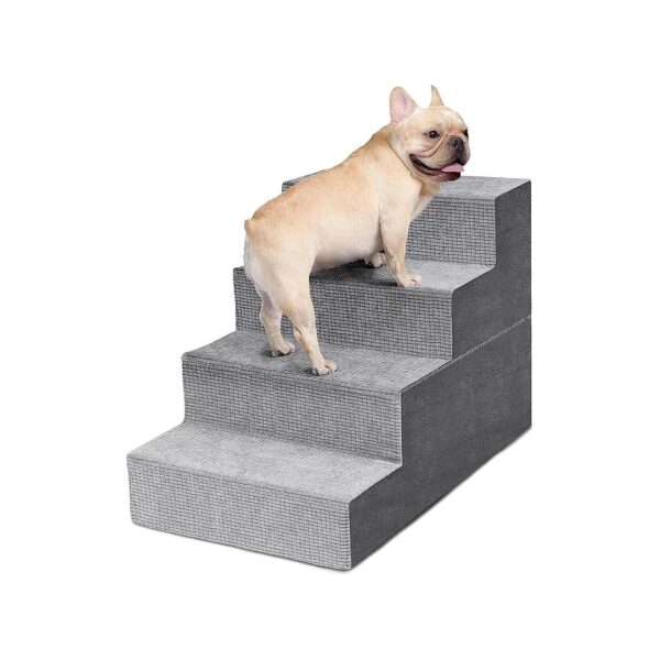 Foam Pet Steps for Small to Medium Dogs with Folding Design and Removable Cover