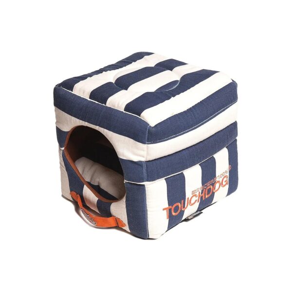 Foldable Convertible Pet Bed for Small Dogs Cats with Embroidered Lip