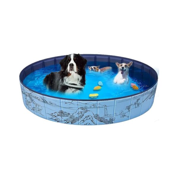 Foldable Flexible Dog Pool for Portable Pup Paddling Fun