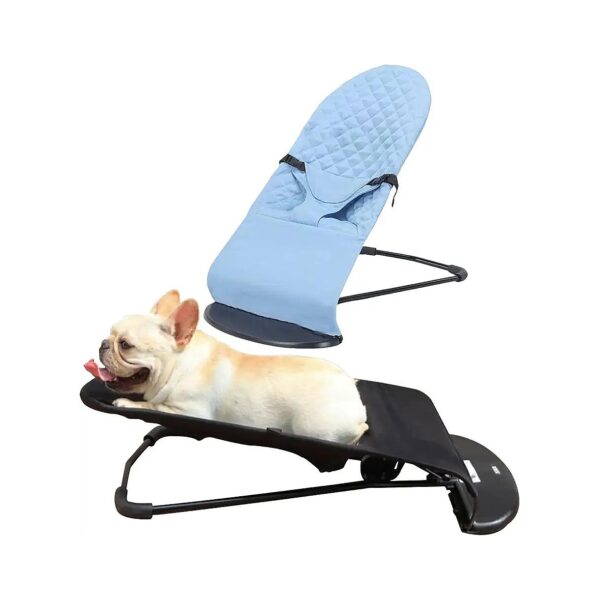 Foldable Pet Bouncer Chair with 4 Modes Adjustments for Comfortable Sleeping