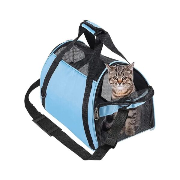 Foldable and Portable Pet Carrier for Small Cats Dogs Rabbit with Padded Carrying Handle