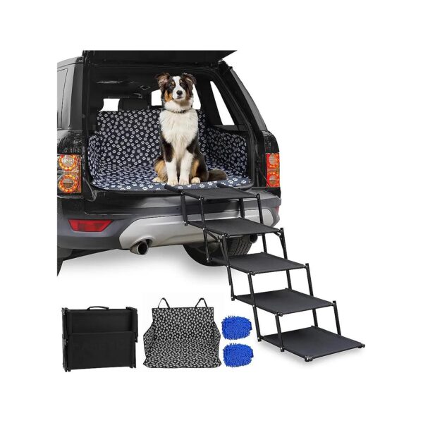 Folding Dog Ramps for Large Dogs with Extra Wide and Sturdy Steps