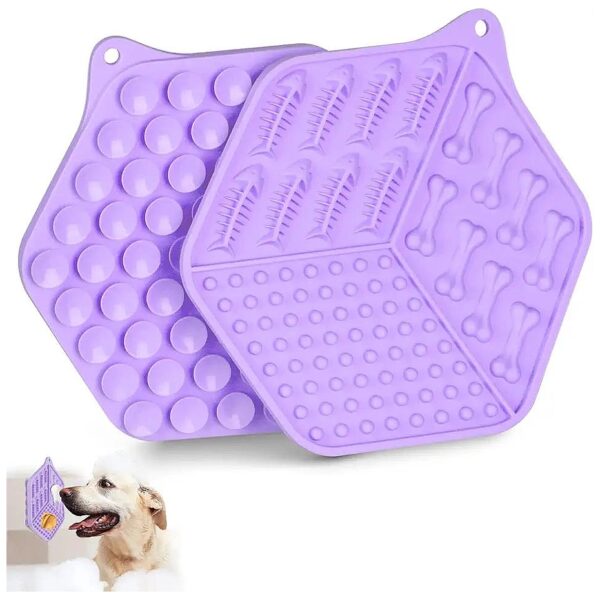 Food Grade Silicone Lick Mat for Cats and Small Dogs with Strong Suction Cups