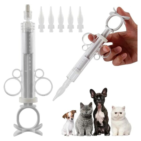 Food-Grade Pet Feeding Syringe with Silicone Nipples for Small Animals