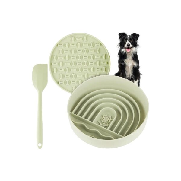 Food-Grade Silicone Slow Feeder Dog Bowls for Wet and Dry Food