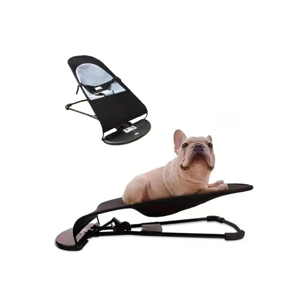 Four-Directional Rocking Chair Dog Bed for Small Pets with Stability and Comfort