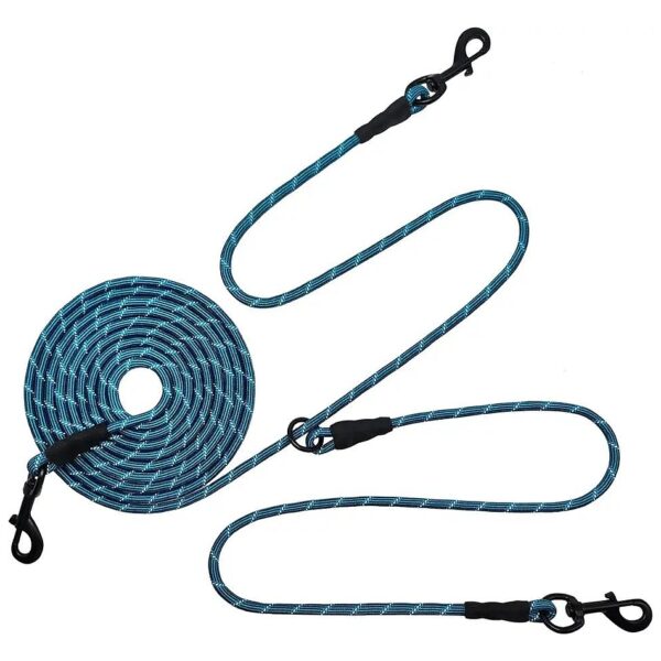 Free-Ranging Dog Tie Out for Two Small to Medium Dogs with 12ft Main Tether