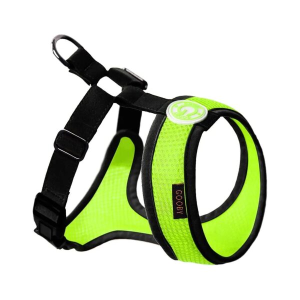 Freedom Harness for Small Dogs with Microsuede Straps and Lime Color