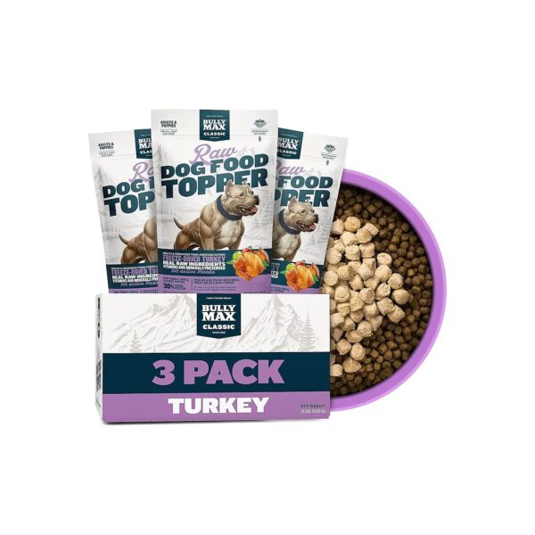 Freeze-Dried Turkey Dog Food Toppers with Vitamins and Minerals for All Life Stages