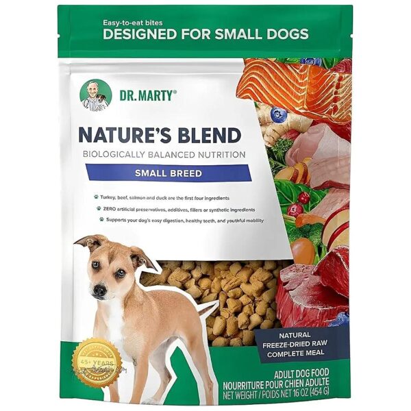 Freeze-Dried Turkey and Salmon Adult Dog Food for Small Breeds 16 oz, 1 lb