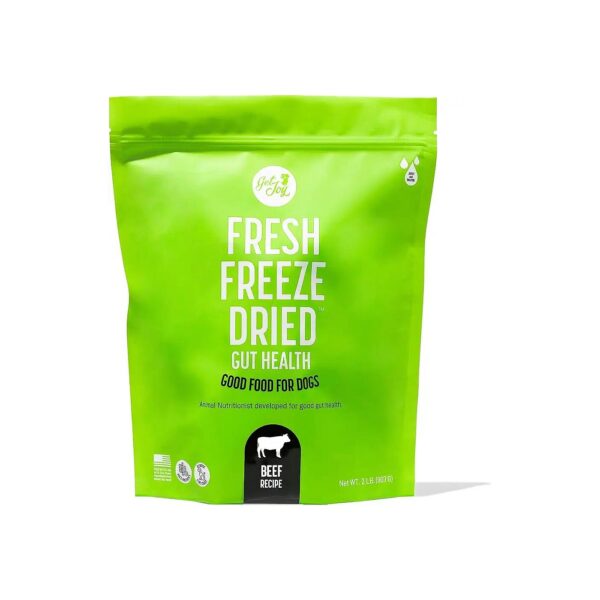 Fresh Freeze Dried Beef Recipe Raw Meal for Dogs Digestive Health and Gut Wellbeing