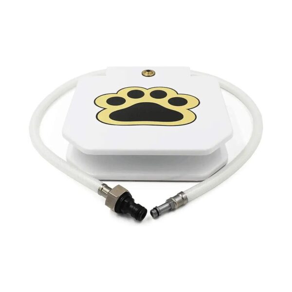 Fresh Water Supply for Dogs with Outdoor Water Fountain and Step-On Pedal