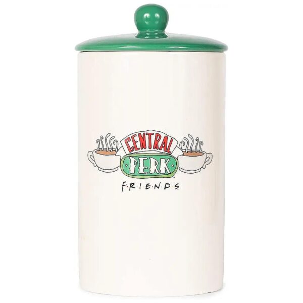 Friends Central Perk Ceramic Dog Treat Jar with Lid for Fresh Treat Storage