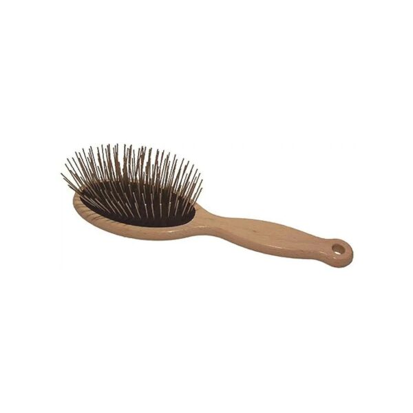 Full Size Pin Brush with 35mm Black Firm Oblong Head for Grooming