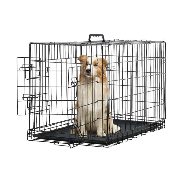 Fully Equipped Outdoor and Indoor Dog Crate with Tray and Locking Mechanism