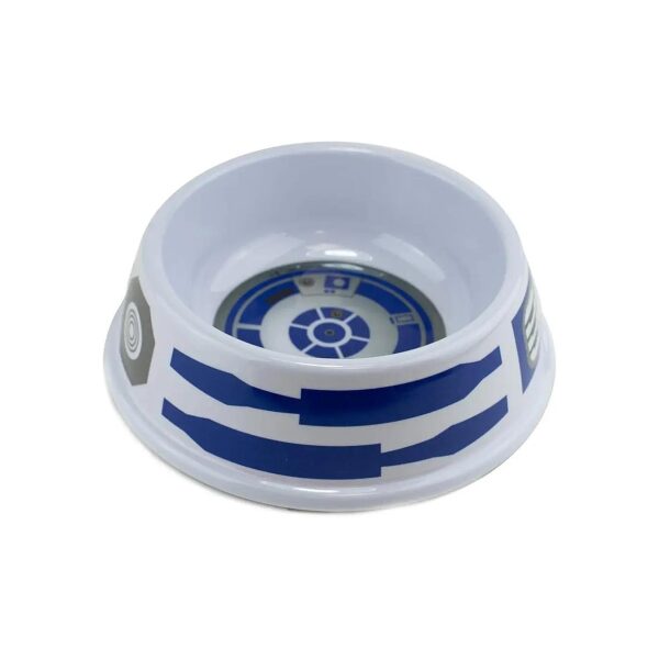 Fun Blue Gray White Melamine Dog Food Bowl Star Wars R2D2 Logo