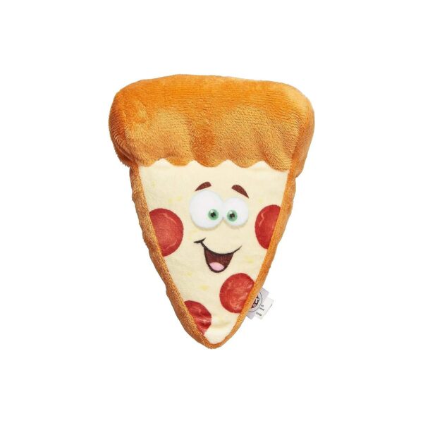 Fun Food Plush Pizza Dog Toy with Soft Textures and Squeaker