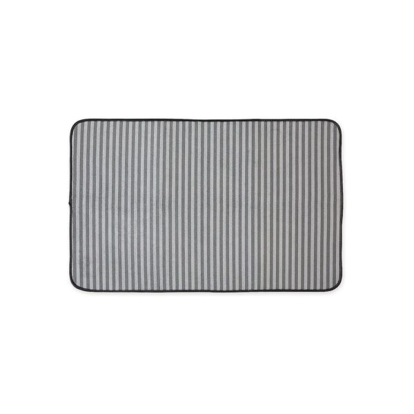 Fun Gray Striped Pet Mat for Kennel or Crate Bedding