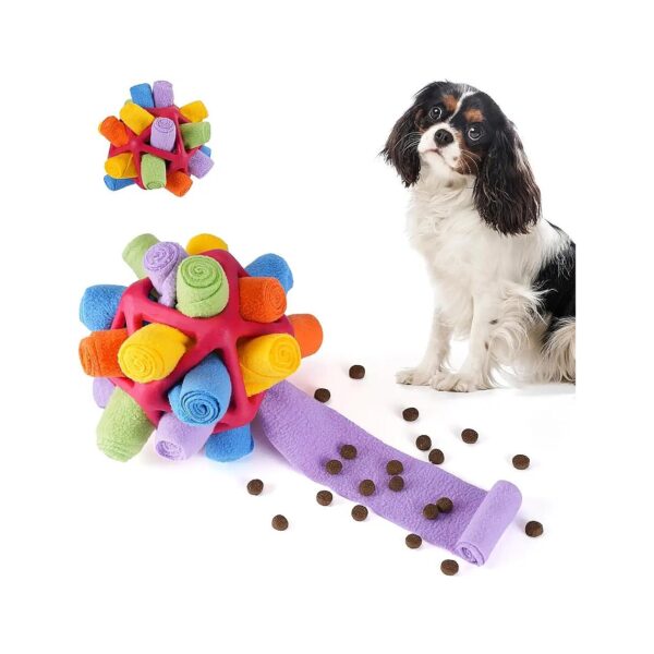 Fun, Interactive, and Stimulating Sniff Training for Dogs - Red Snuffle Ball Toy