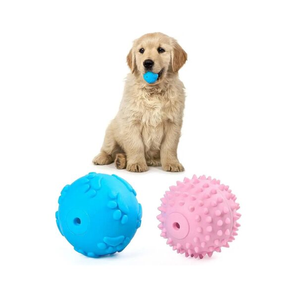 Fun Small Dog Toys for Puppies and Small Breed Dogs - Squeaky Ball and Rope Toys