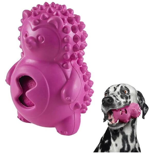 Fun and Functional Dog Toys with Squeaky Tennis Ball and Teething Rubber for Medium Dogs