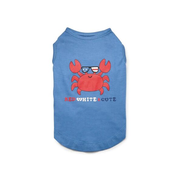 Fun and Functional Tank Pet Shirt for Small Breeds with UPF 40 Red White XS