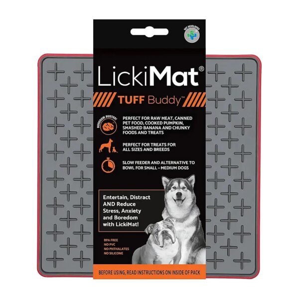 Fun and Healthy Red Slow Feeder Lick Mat for Dogs and Cats