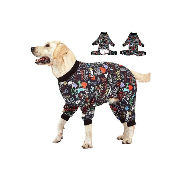 Functional Large Dog Pajamas for post-Surgery and Wound Care with UV Protection