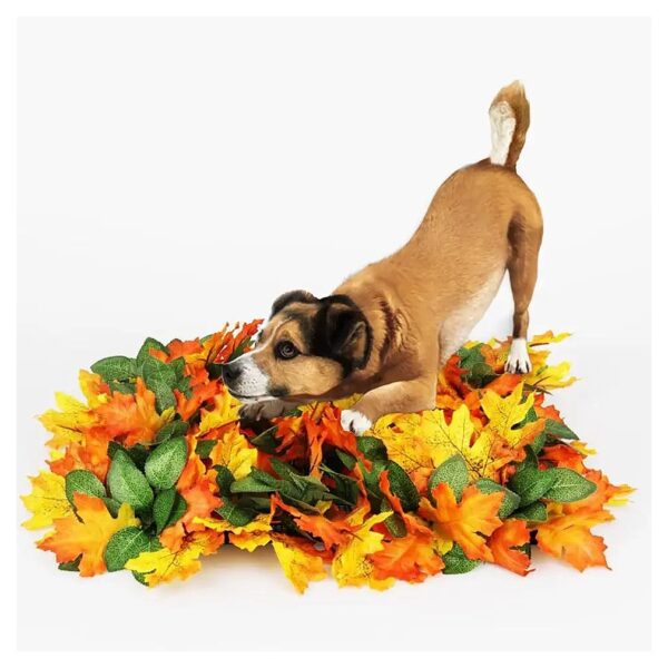 Functional and Decorative Maple Leaf Snuffle Mat for Fall Home Decor and Dog Training