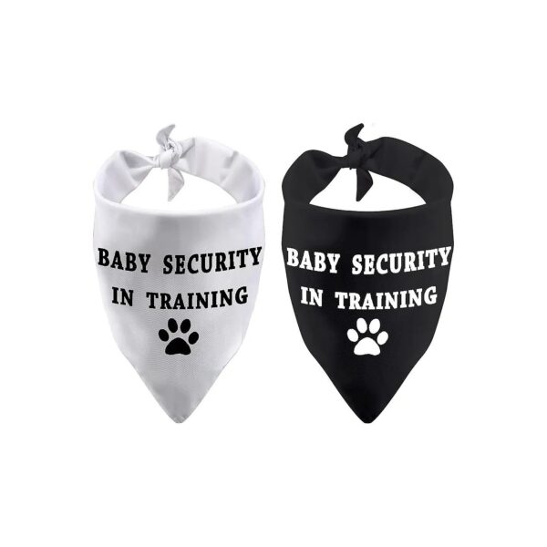 Funny Dog Bandanas for Cats and Dogs with Baby Security in Training Triangle Print