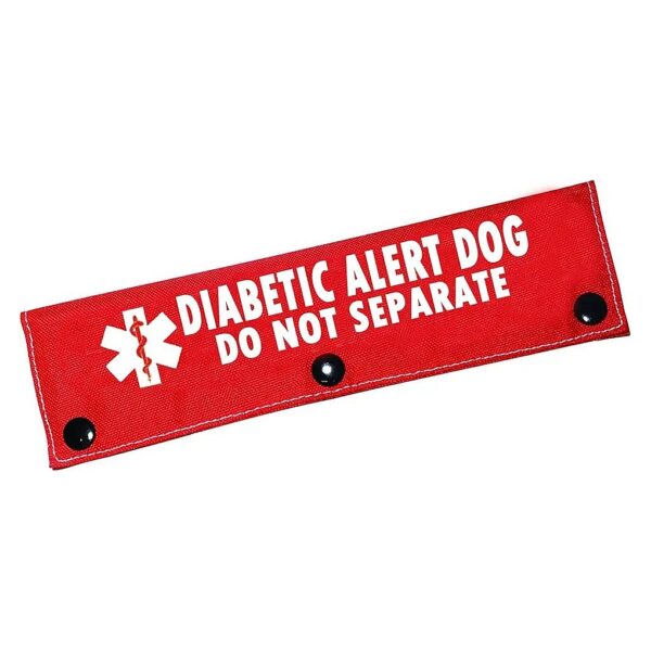 Funny Dog Leash Sleeve with Medical Alert Tag for Diabetic Alert Dog Owners