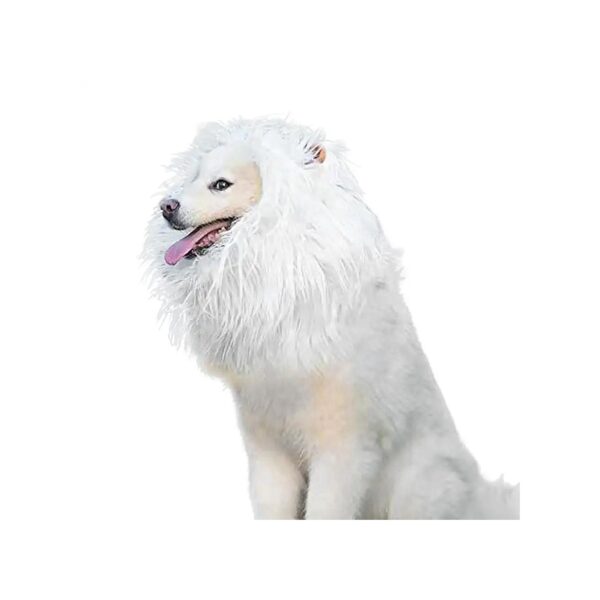 Funny Dog Lion Costume with White Mane Wig for Halloween and Christmas Fashion for Dogs