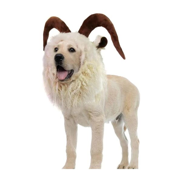 Funny Reindeer Moose Costume for Large Dogs - Elastic Strap Pet Wig for Christmas