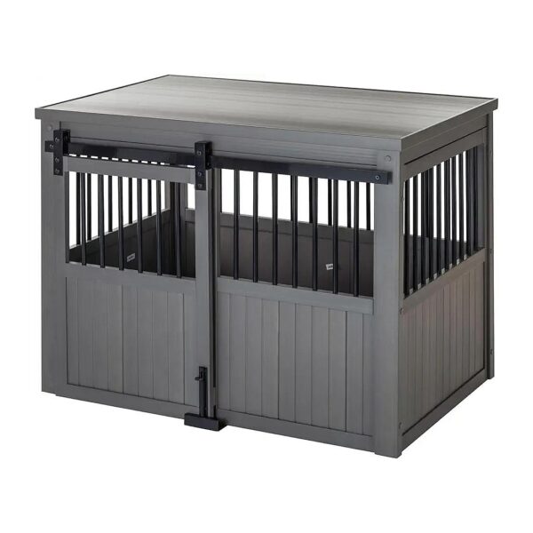 Furniture Style Dog Crate Grey Ecoflex Material and ECOFLEX Construction