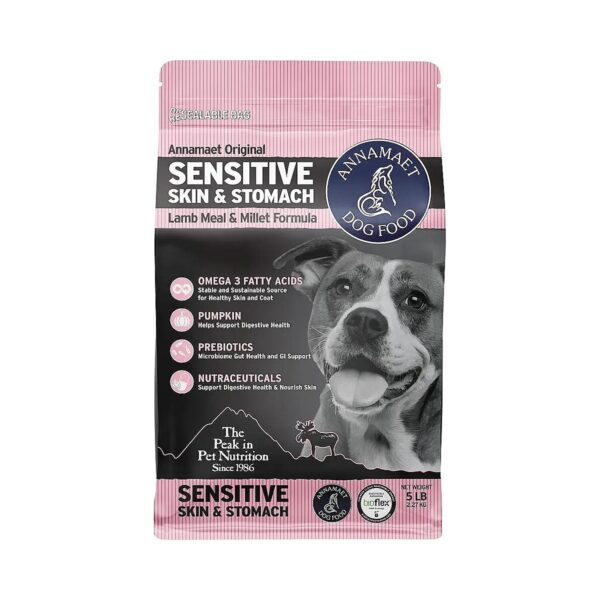 GMO Free Artisanal Dry Dog Food with Lamb Whitefish Millet for Sensitive Pets