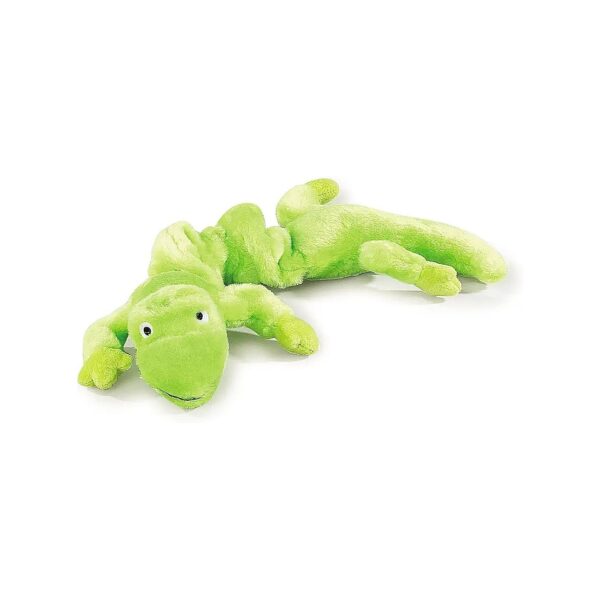 Gecko Themed Dog Toy with Soft Plush and Squeakers, Green